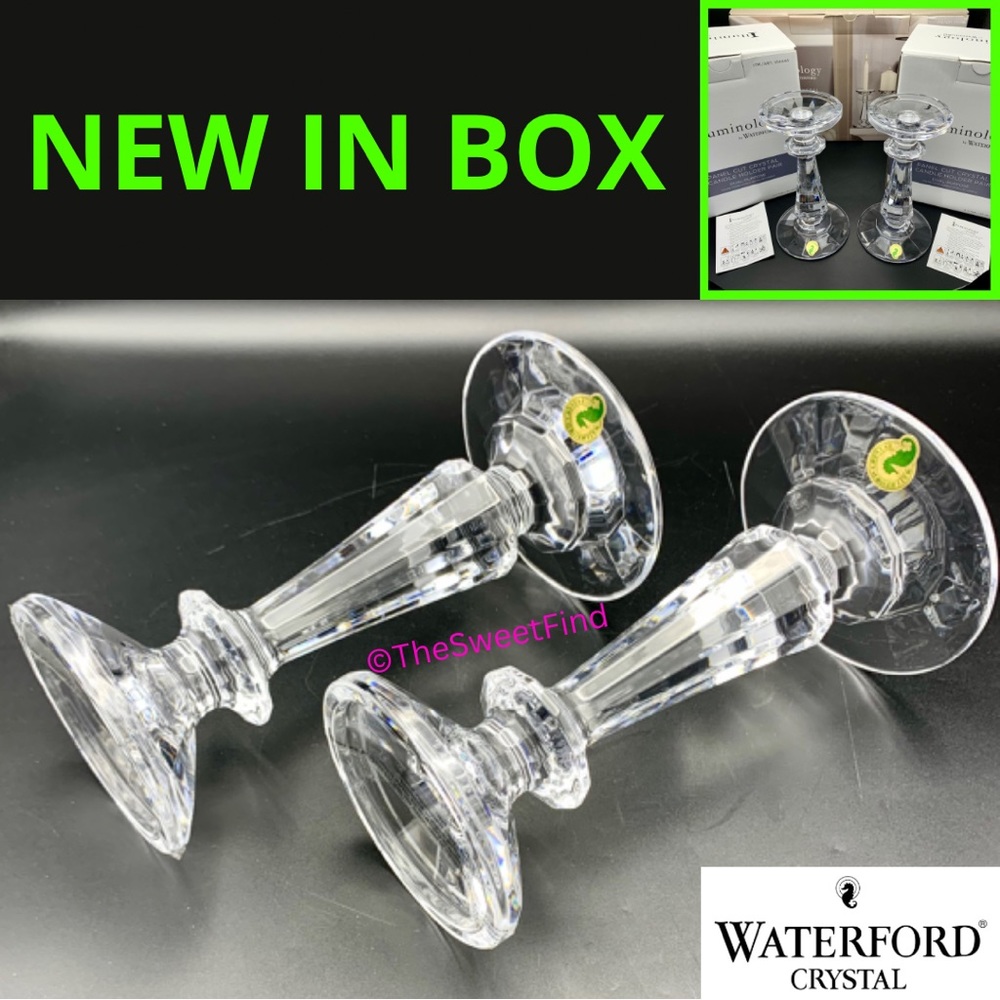 ‼️PENDING‼️ Waterford Crystal Illuminology 8" Pillar/Taper Candlesticks Holders